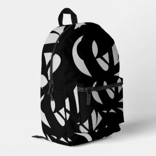 Awesome Modern Art Grey / Black Printed Backpack