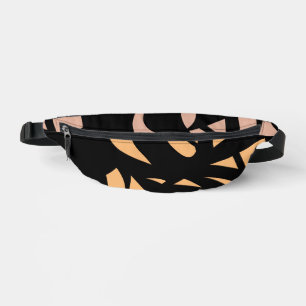 Awesome Modern Art Peach  / Black Bum Bags