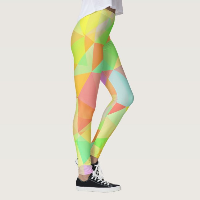 Awesome Modern Geometric Multi Colour Pattern Leggings (Right)