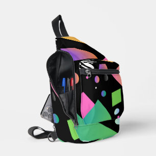 Awesome modern multicolor Gradient black Sling Bag