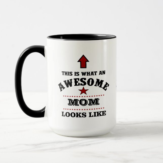 Awesome Mom Thank You Mother From Son Or Daughter Mug (Left)