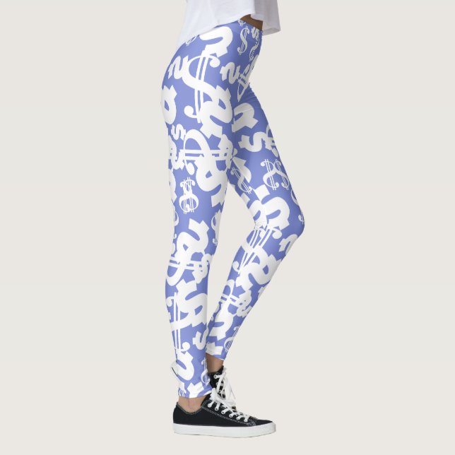 Awesome Money Dollar Dollars Pattern Leggings (Right)