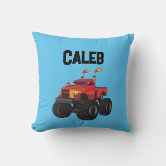 Awesome Monster Truck Blue Boys Cushion