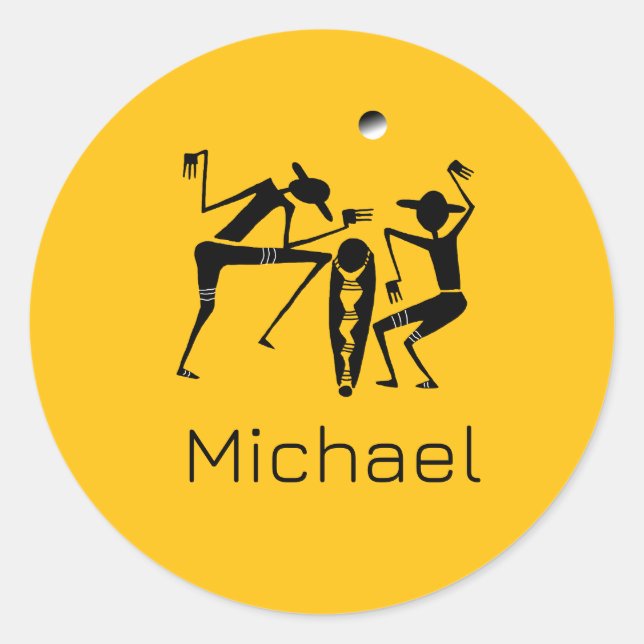 Awesome Moonlight Dance Classic Round Sticker (Front)