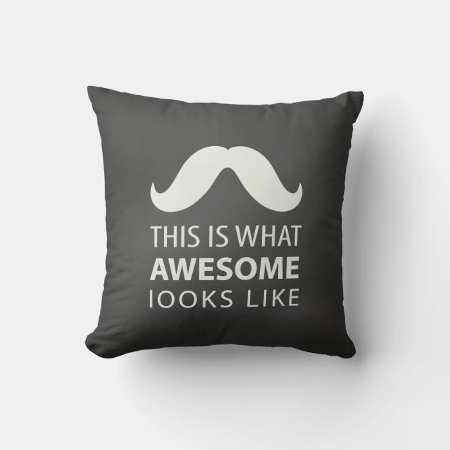 Awesome Moustache Cushion (Front)