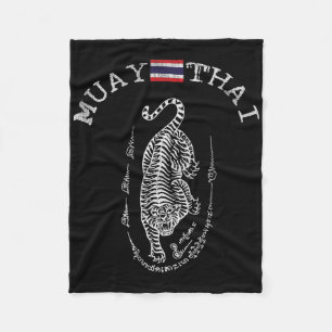 Awesome Muay Thai Kickboxing Tiger - Mens Womens Fleece Blanket