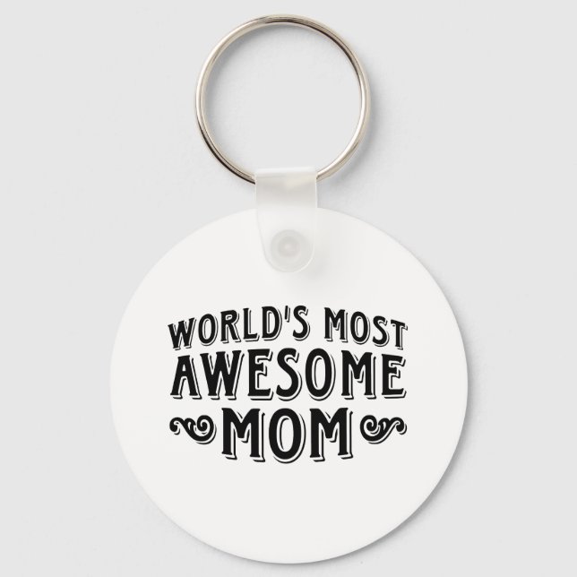 Awesome Mum Key Ring (Front)