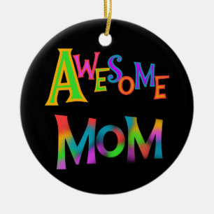 Awesome Mum T-shirts and Gifts Ceramic Tree Decoration