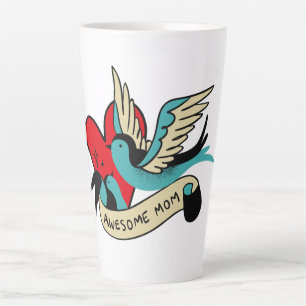Awesome Mum Tattoo   Latte Mug