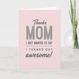 Awesome Mum Thanks Message Card