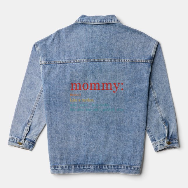 Awesome Mummy Definition  Clothing Mother's Day  Denim Jacket (Back)