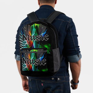 Awesome Music Sounds Printed Backpack