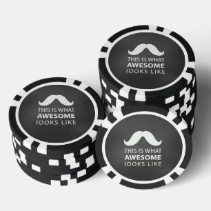 Awesome Mustache Poker Chips