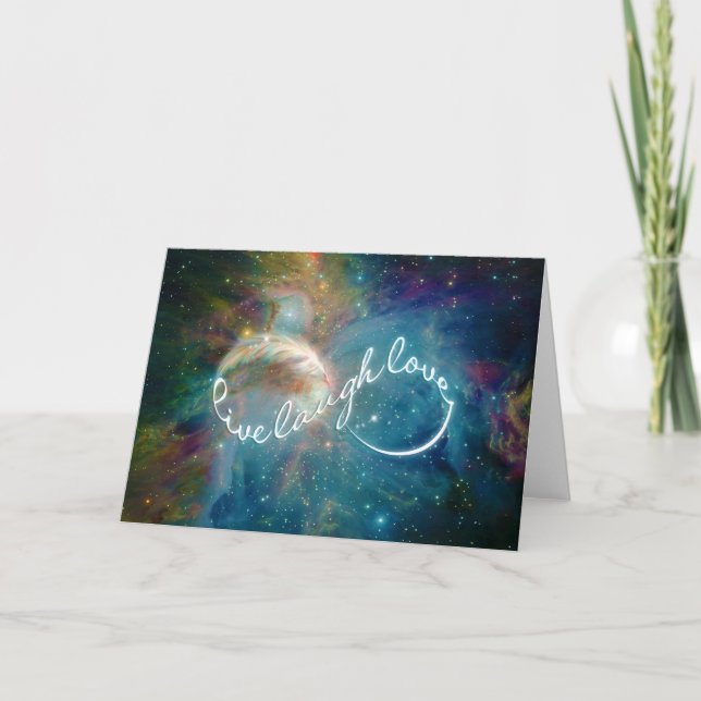 Awesome mystic "Live Laugh Love" infinity symbol Card (Front)