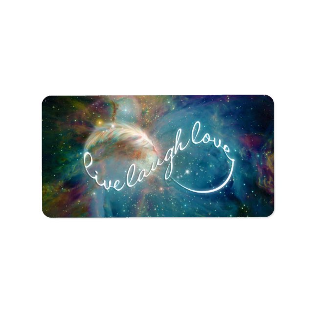 Awesome mystic "Live Laugh Love" infinity symbol Label (Front)