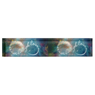 Awesome mystic "Live Laugh Love" infinity symbol Nameplate