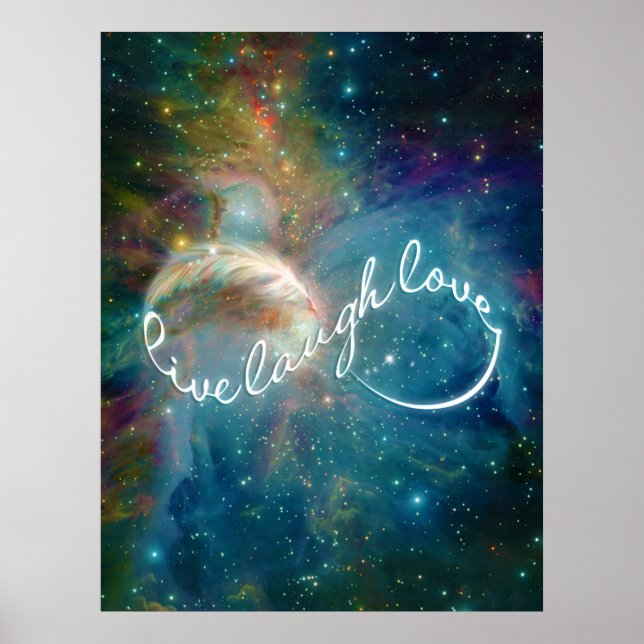 Awesome mystic "Live Laugh Love" infinity symbol Poster (Front)