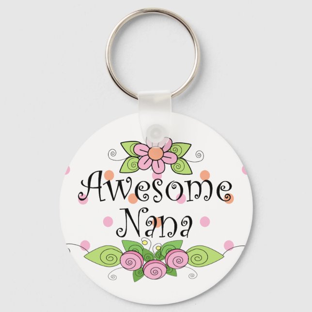Awesome Nana T-Shirt Key Ring (Front)