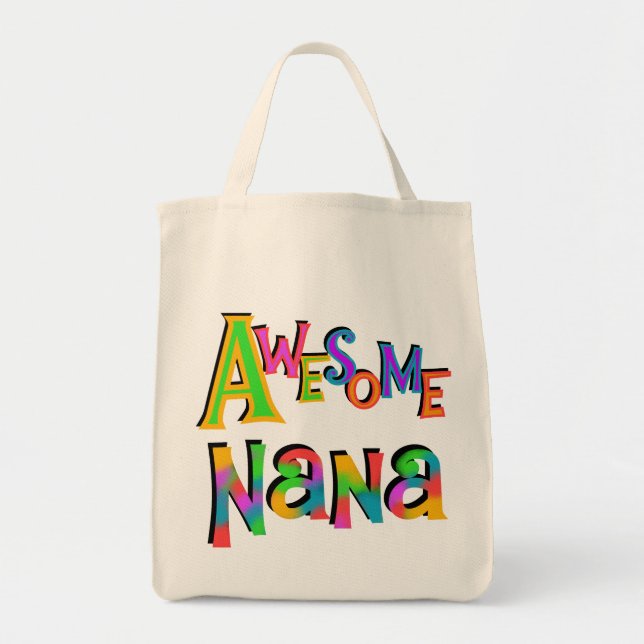 Awesome Nana T-shirts and Gifts Tote Bag (Front)