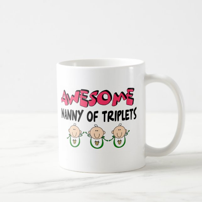 AWESOME NANNY of TRIPLETS Coffee Mug (Right)