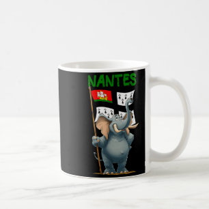 Awesome Nantes Elephant Costume with Flag Coffee Mug