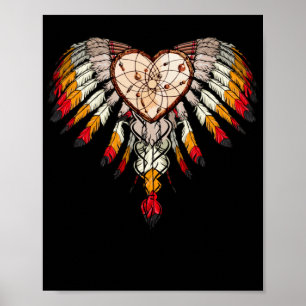 Awesome Native American Heart Poster