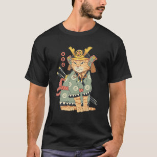 Awesome Neko Samurai Cat Japan T-Shirt