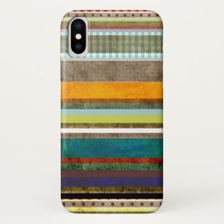 Awesome New iPhone X Grungy striped art Case