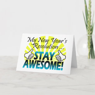 Awesome New Year Resolution Holiday Card
