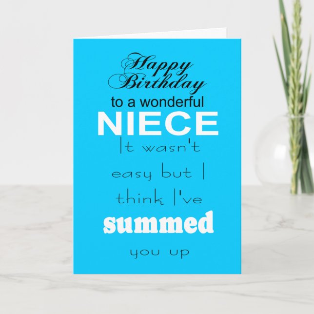 awesome niece birthday card (Front)