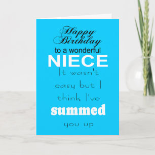 awesome niece birthday card