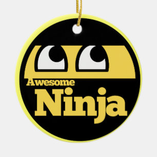 Awesome Ninja Ceramic Ornament