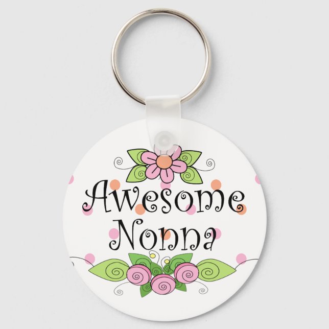 Awesome Nonna T-Shirt Key Ring (Front)