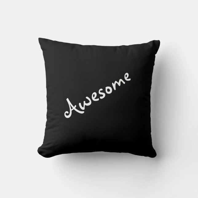 Awesome or Awful Mood Throw Pillow (Front)