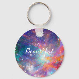 Awesome Orion nebula shining stars “Beautiful” Key Ring