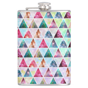 Awesome Orion nebula shining stars triangles Hip Flask