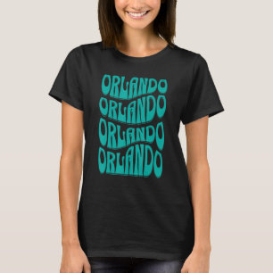 Awesome Orlando Florida Groovy Retro 60s 70s Style T-Shirt