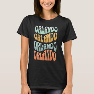 Awesome Orlando Florida Groovy Retro 60s 70s Style T-Shirt