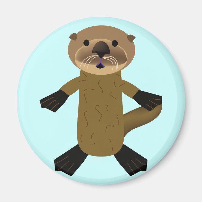 Awesome Otters Magnet (Front)