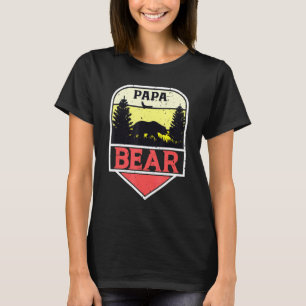 Awesome  Papa Bear Best Dad Bear Family T-Shirt