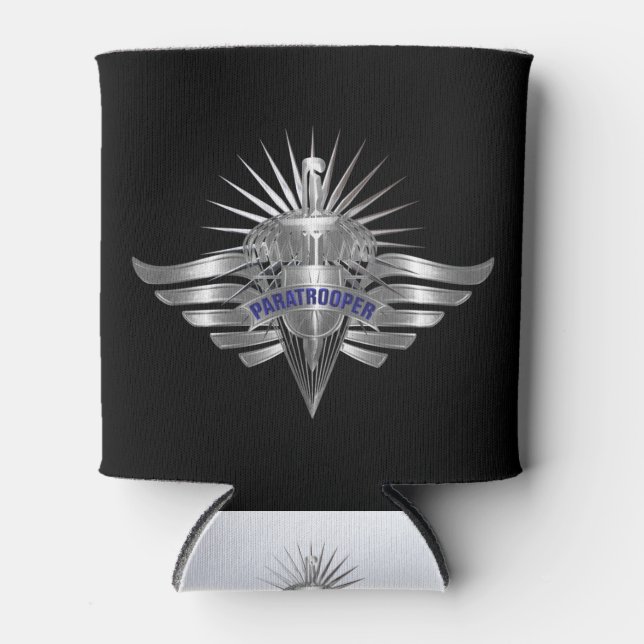 Awesome Paratrooper Custom Designed Wings Can Cooler (Front)