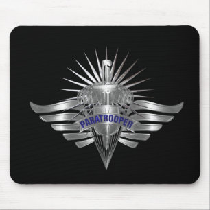Awesome Paratrooper Custom Designed Wings Mouse Pad