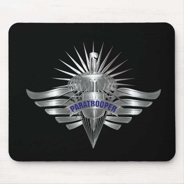 Awesome Paratrooper Custom Designed Wings Mouse Pad (Front)