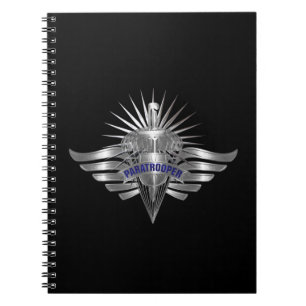 Awesome Paratrooper Custom Designed Wings Notebook