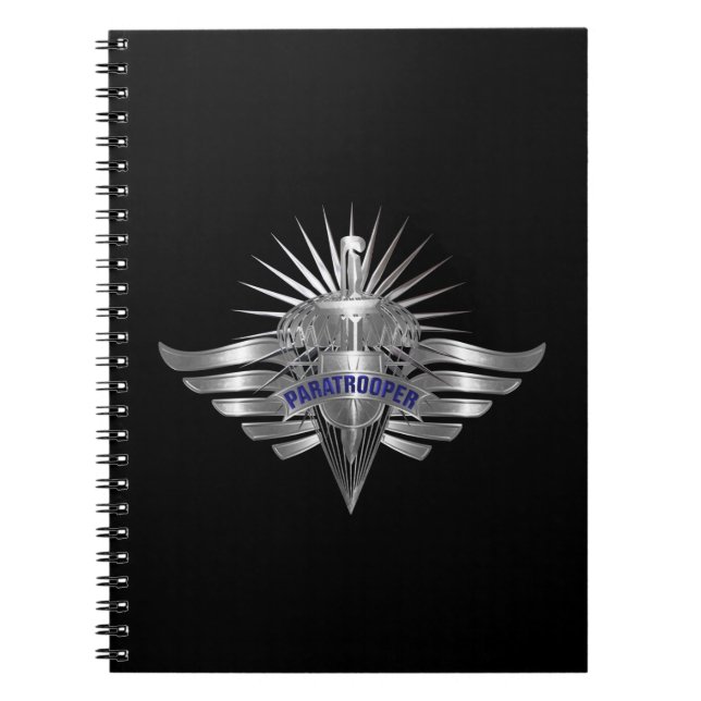 Awesome Paratrooper Custom Designed Wings Notebook (Front)