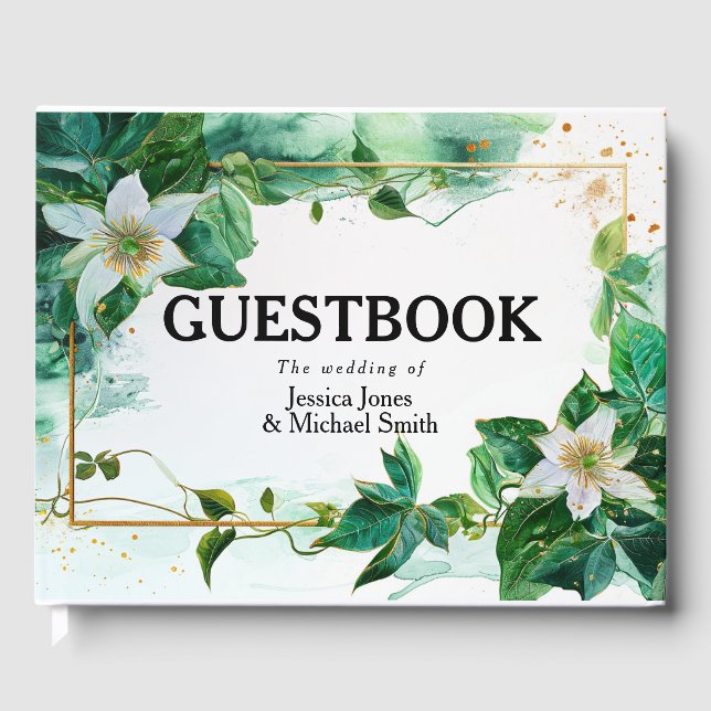 💍Awesome Passiflora Serenity Guest Book (Front)
