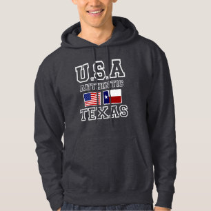 Awesome Patriotic Authentic U.S.A and Texas Hoodie