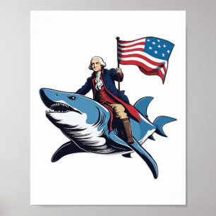 Awesome Patriotic George Washington 4th Of July Sh Poster