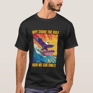 Awesome Patriotic surfing Eagle in America Gulf Oc T-Shirt