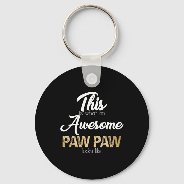 Awesome Paw Paw Special Grandpa  Key Ring (Front)